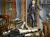 Simpson researching anaesthetics,1840s