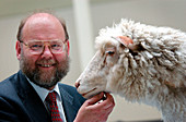 Professor Ian Wilmut with Dolly