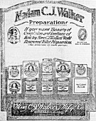 Advert for Madam Walker's products,1920
