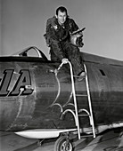 Portrait of Charles Chuck Yeager,American pilot
