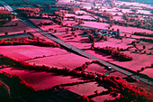 Infrared photo of farmland in Kent,UK