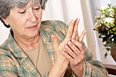 Woman with osteoarthritis