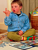 7-year-old boy with Down's syndrome: sign language