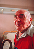 Elderly male patient with Parkinson's disease