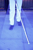 Blind man walking