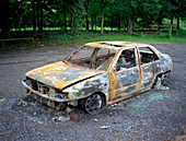 Vandalised car