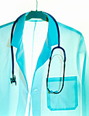 Stethoscope and lab coat