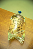 Intravenous saline drip bag