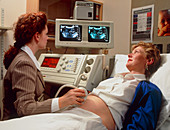 Ultrasound scanning of a pregnant woman