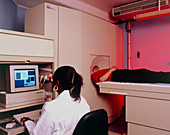 PET scanner in use