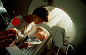MRI scan for infant with congenital heart defect