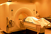 Woman during a magnetic resonance imaging scan