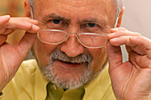 Man wearing spectacles
