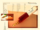 Blood analysis,conceptual artwork