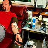 Blood donor (Rh -) at Blood Tranfusion Centre