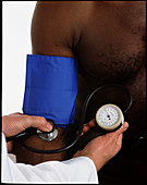 Man having his blood pressure taken