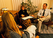 Psychiatric team discuss a patient's progress
