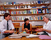 Hospital conference: staff discuss hospital issues