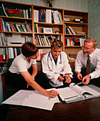 Hospital conference: staff discuss hospital issues