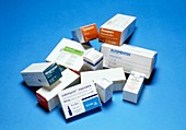 Assortment of injectable drugs