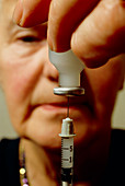 Diabetic filling syringe with insulin