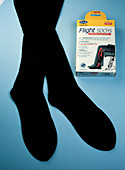 Flight socks for DVT prevention