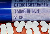 Homeopathic pills used against tobacco addiction