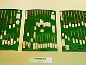 Assortment of acupuncture needles from a museum