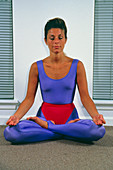 Woman performing a yoga exercise