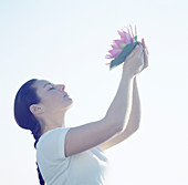 Woman meditating