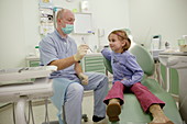 Girl with dentist