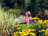 Child in a garden