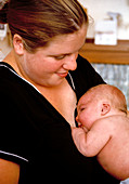 Breastfeeding mother and baby