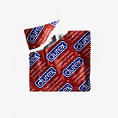 Open condom packet
