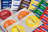 Assortment of flavoured condoms