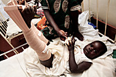 Child with broken legs