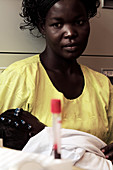 Mother and child in a hospital