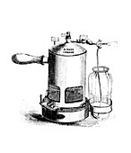 Engraving of a sprayer for antiseptic surgery