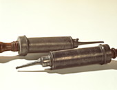 Historical enema syringes