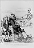 18th century engraving of man with gout