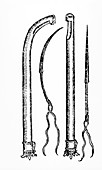 16th century suturing equipment of Ambroise Pare