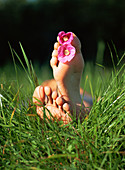 Feet with flowers