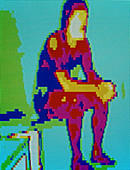 Thermogram of a man after playing squash