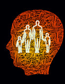 Computer graphics image of human head