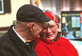 Elderly couple outdoors