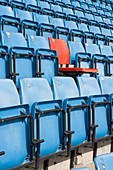 Seats in a sports arena