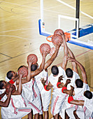 Basketball player scoring