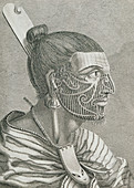 Engraving of a Maori,1777