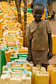 Child collecting water,Uganda