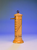 Modern wooden pillar sundial